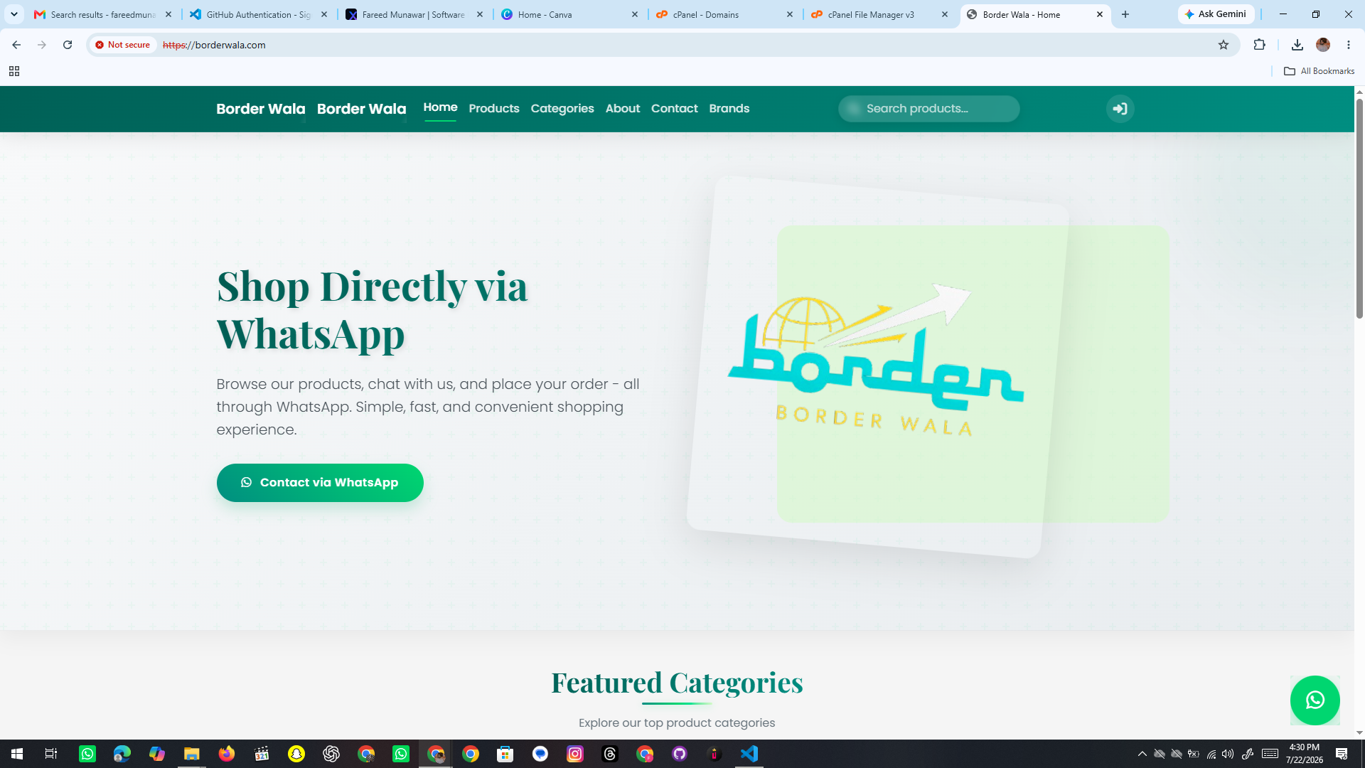 BorderWala marketplace interface